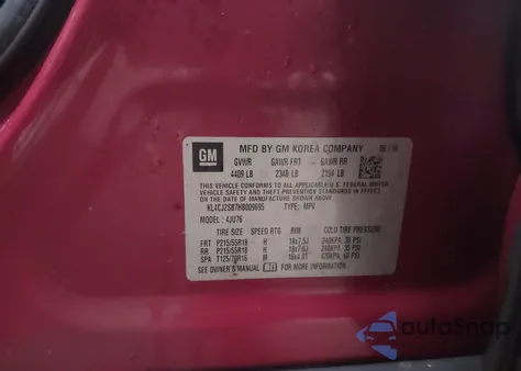 2017 Buick Encore Sport Touring z USA, uszkodzony, nr VIN KL4CJ2SB7HB009695